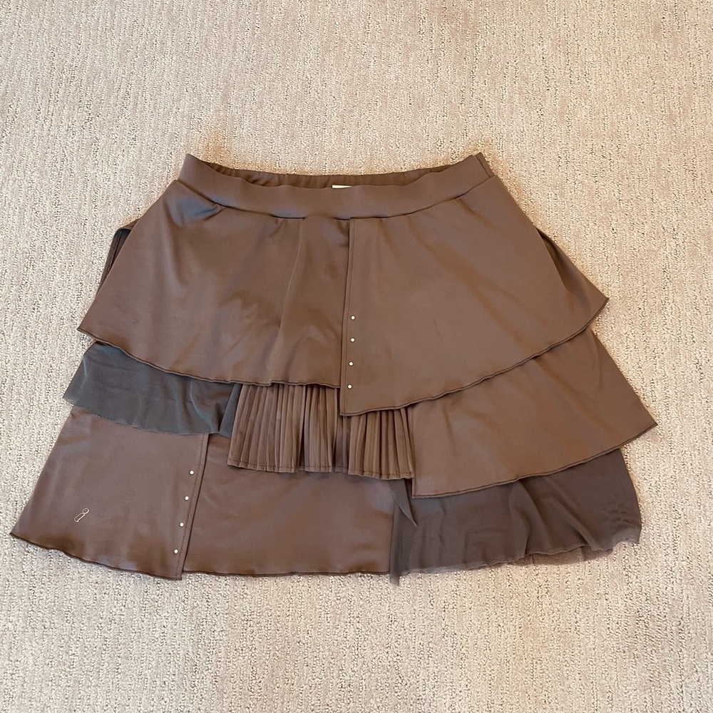Tail Layered Ruffle Organza Skort